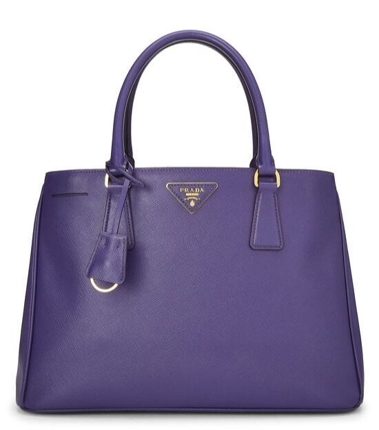 Prada Purple Saffiano Executive Tote Medium