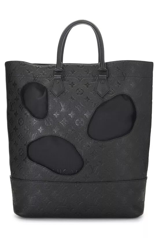 Comme des Gar&ccedil;ons x Louis Vuitton Black Monogram Empreinte Bag with Holes MM