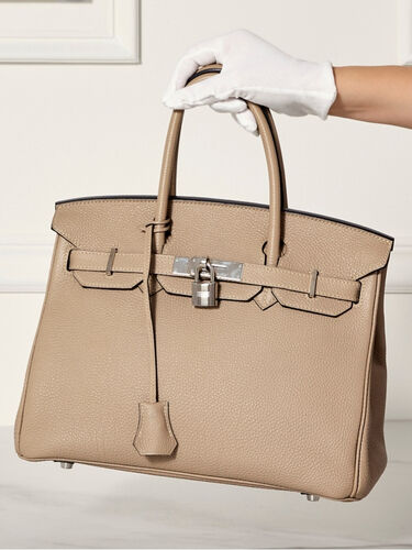 Hero Banner: Hermes Etain Togo Leather Birkin 35 