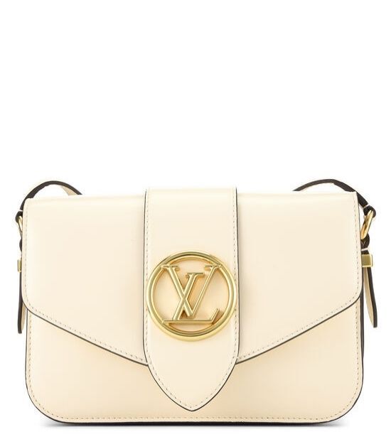 Louis Vuitton Cream Calfskin LV Pont 9