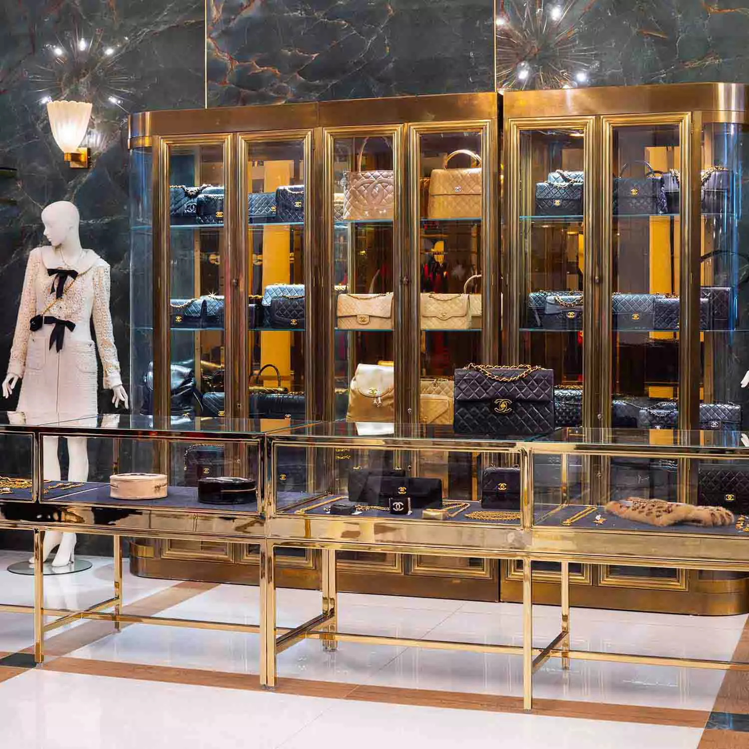 Wooster Street store interior shot by handbag case