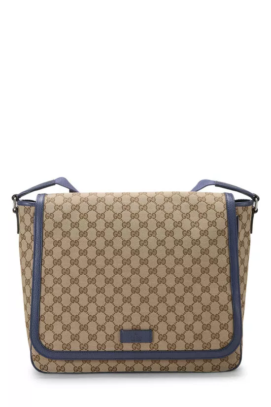 Blue Original GG Canvas Diaper Bag