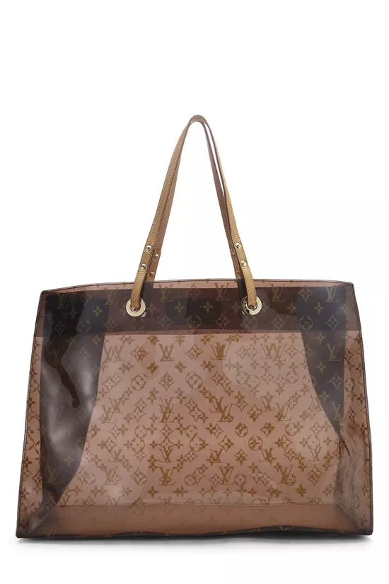 BROWN MONOGRAM VINYL CRUISE CABAS TOTE GM
