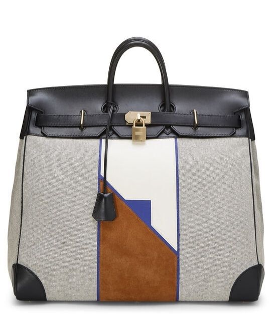 Hermès Natural Toile & Leather Haut à Courroies "HAC" Birkin 50cm