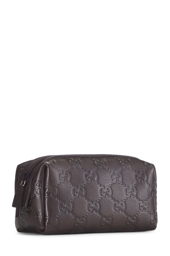 Brown Guccissima Leather Cosmetic Pouch, , large image number 1