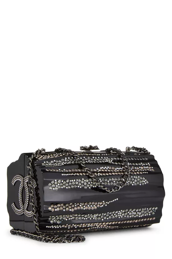 Black Acrylic Crystal Embellished Minaudi&egrave;re, , large image number 1