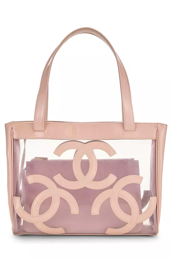 Hot Pink Patent Leather 3 'CC' Tote Bag Medium, , large image number 0