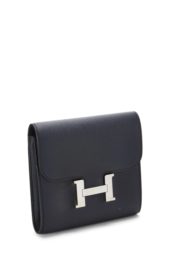 Blue Navy Epsom Constance Short Wallet, , large image number 1