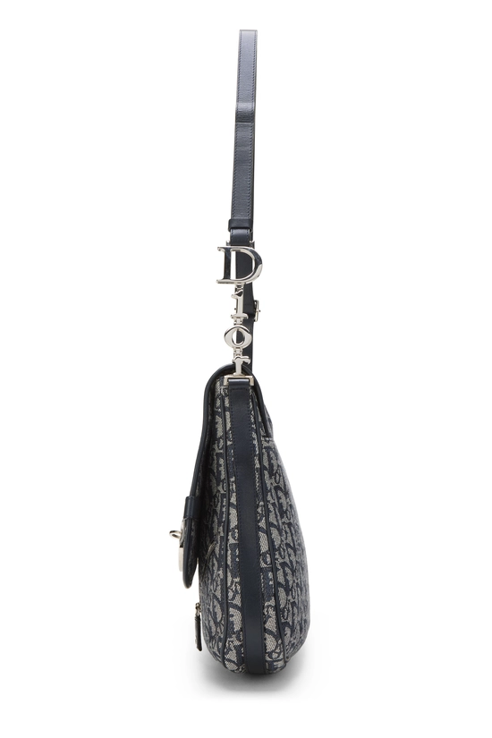 Navy Trotter Canvas Flap Messenger Bag, , large image number 2