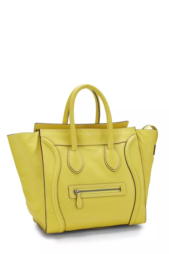 Yellow Calfskin Leather Luggage Mini, , large image number 1