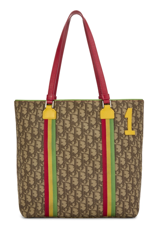 Brown Rasta Trotter Coated Canvas Tote, , large image number 0