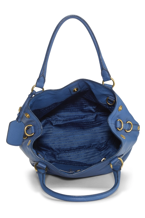 Blue Vitello Daino Sacca 2 Manici, , large image number 5