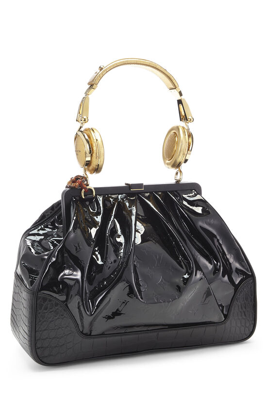 Black Monogram Vernis Les Extraordinaires Headphone Bag, , large image number 3