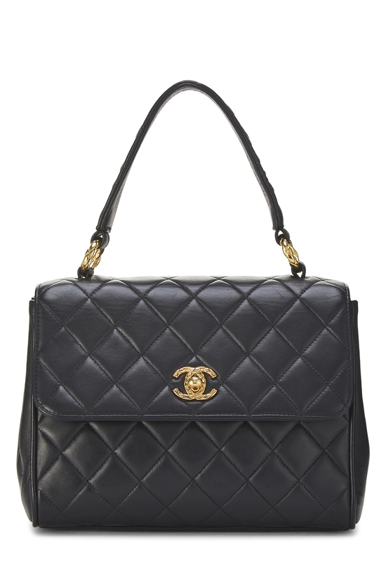 Navy Quilted Lambskin Kelly Small, , large image number 0