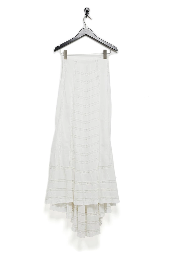 Vintage Early White Paneled Lace Skirt, , large image number 0