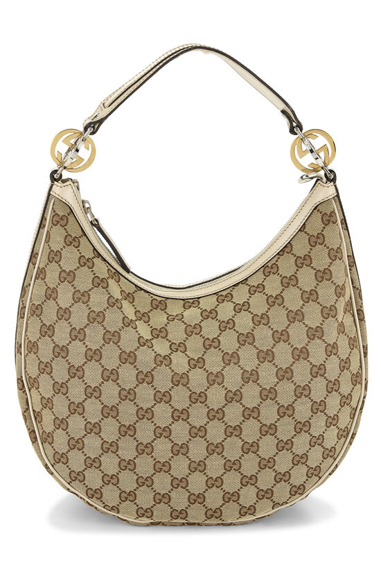 White Original GG Canvas Twins Hobo, , large image number 0