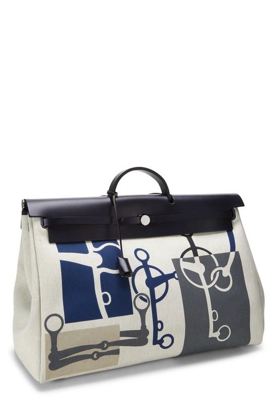 Navy Canvas H Plume Herbag Zip Cabine, , large image number 1