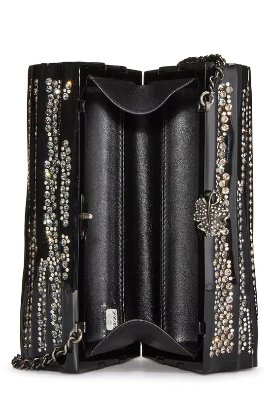 Black Acrylic Crystal Embellished Minaudi&egrave;re, , large image number 5