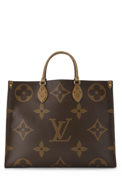 Louis Vuitton Brown Giant Monogram Reversed On The Go GM — photo 1