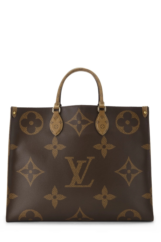 Brown Giant Monogram Reversed On The Go GM, , large image number 0