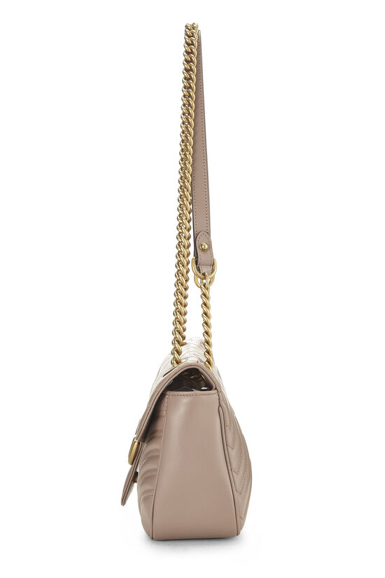 Beige Leather GG Marmont Shoulder Bag Small, , large image number 2