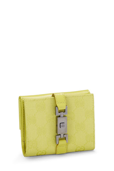 Yellow GG Canvas Jackie Wallet, , large