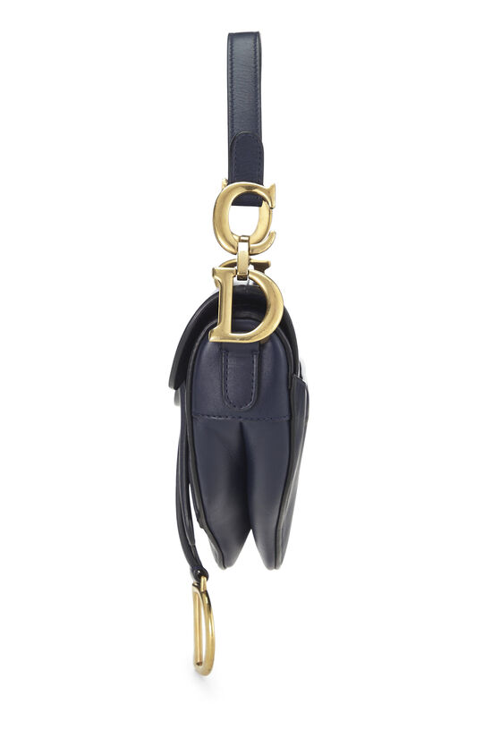 Navy Chevre Leather Saddle Bag Mini NM, , large image number 2