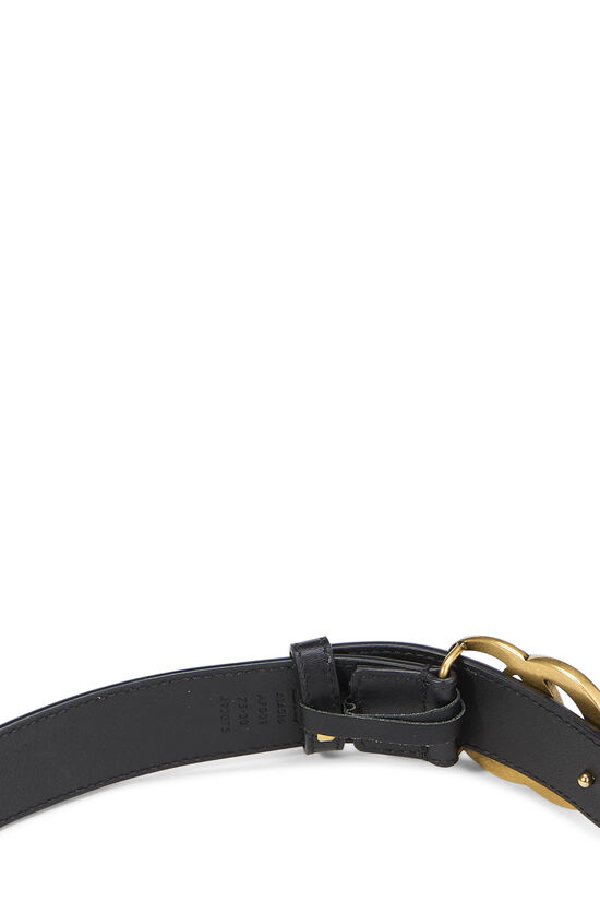 Black Leather GG Marmont Belt 75, , large image number 3