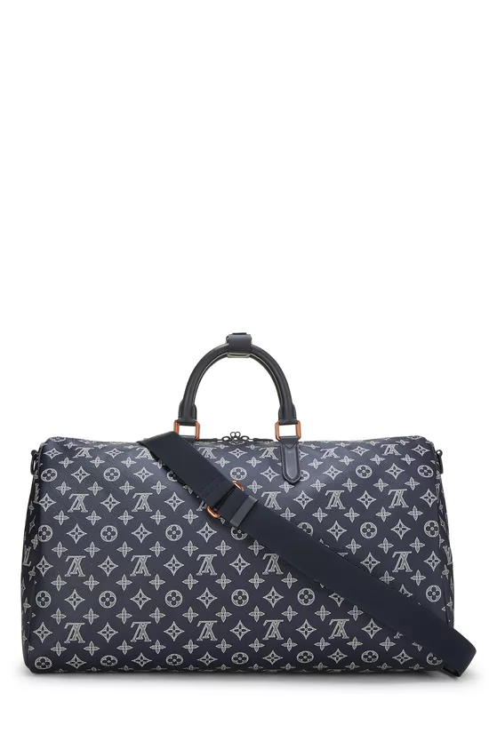 Kim Jones x Louis Vuitton Navy Monogram Upside Down Keepall Bandouliere 50, , large image number 3