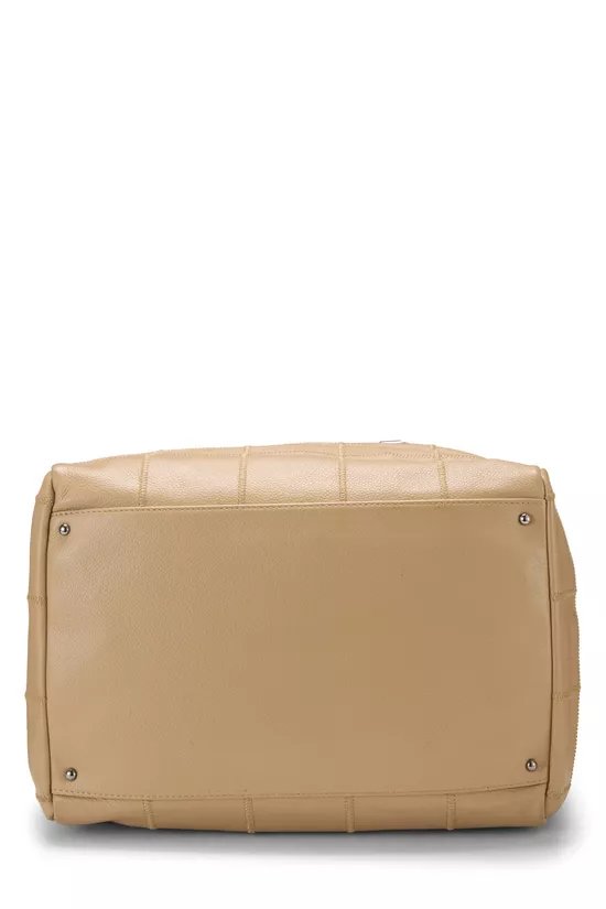 Beige Soft Caviar Chocolate Bar Shoulder Bag, , large image number 4