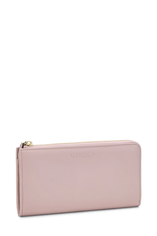 Pink Leather Zip Around Wallet, , large image number 1