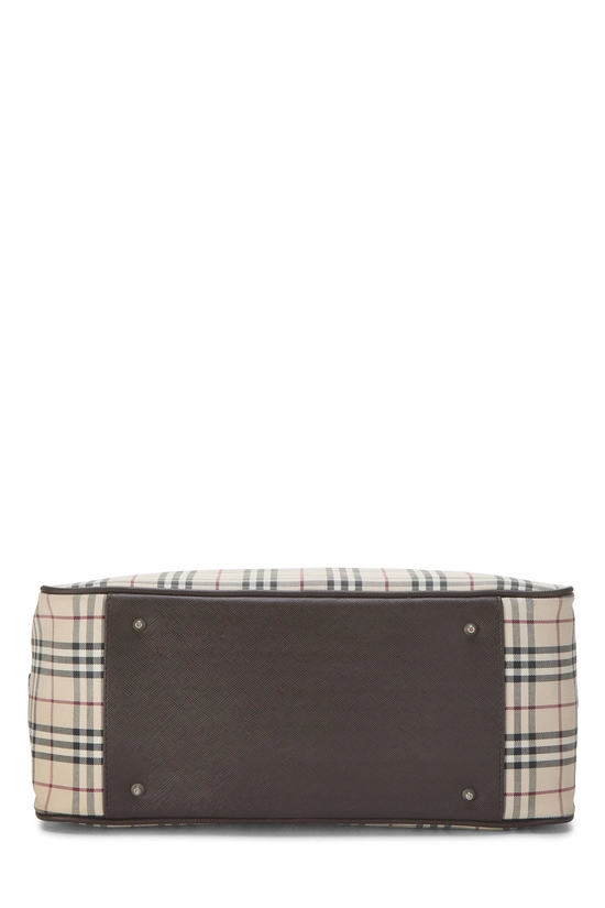 Brown Jacquard Check Bowler Handbag Medium, , large image number 4
