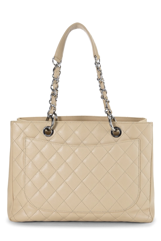 Beige Quilted Caviar Grand Shopping Tote (GST), , large image number 3