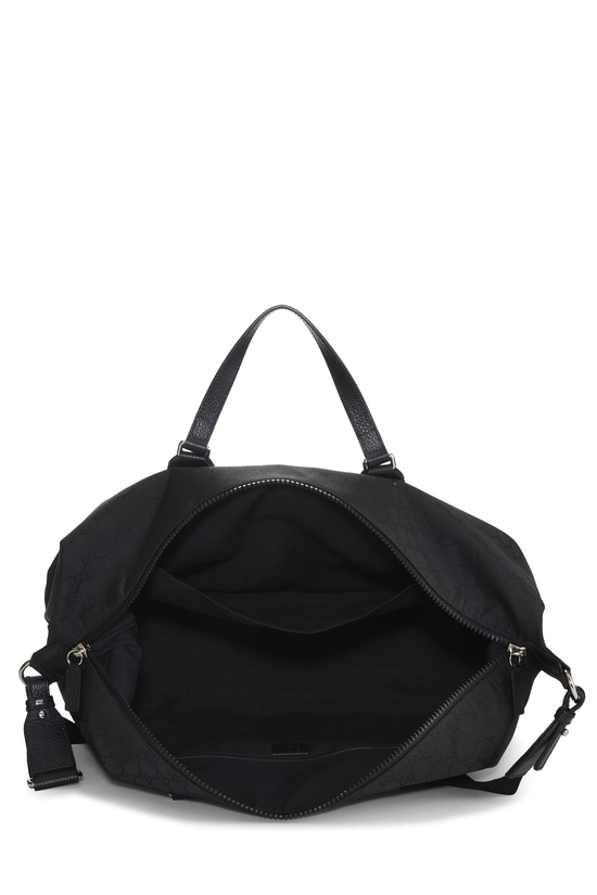Black GG Nylon Duffle Bag XL, , large image number 5