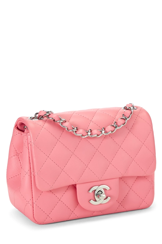 Pink Lambskin Square Flap Mini, , large image number 1