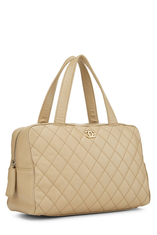 Beige Quilted Caviar Boston Small, , large image number 2