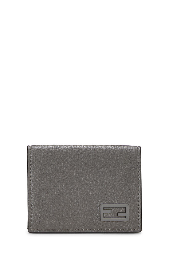 Grey Leather Tri-Fold Wallet , , large image number 0
