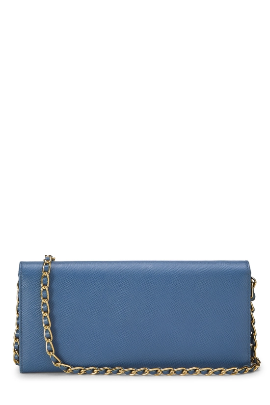Blue Saffiano Leather Wallet On Chain (WOC), , large image number 2