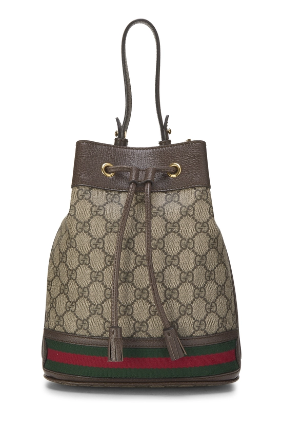 Brown GG Supreme Canvas Ophidia Bucket Bag Small, , large image number 0