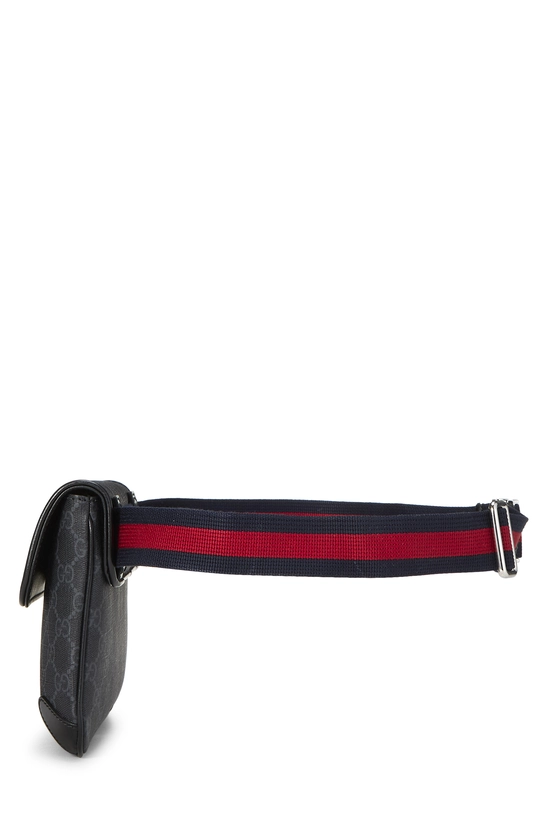 Black GG Supreme Canvas Web Slim Belt Bag, , large image number 2
