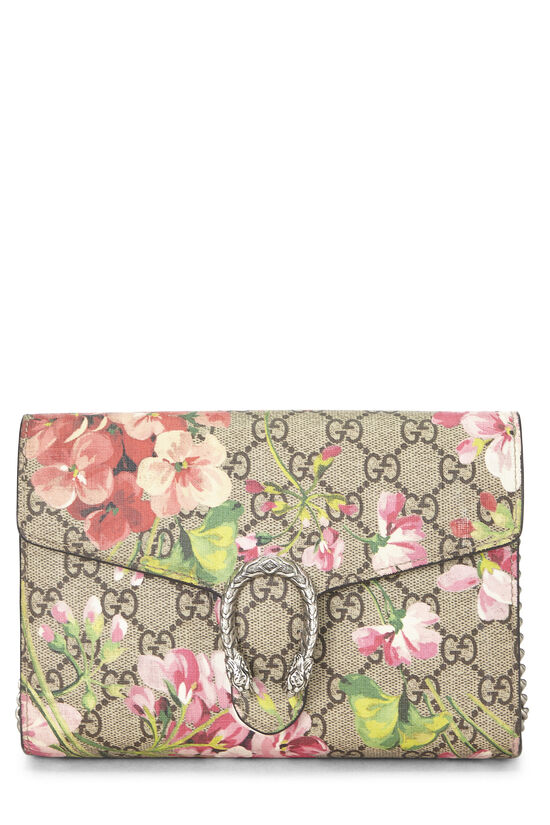 Pink GG Blooms Supreme Canvas Dionysus Wallet on Chain (WOC), , large image number 0