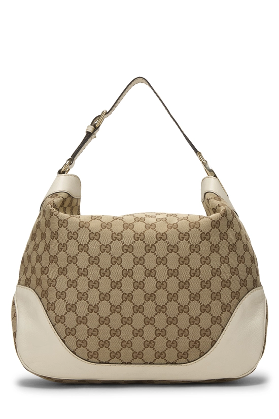 White Original GG Canvas Charlotte Hobo Bag, , large image number 0