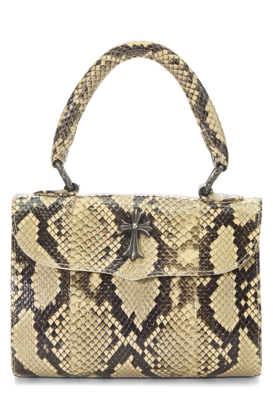 Multicolor Python Cross Top Handle Bag, , large image number 0