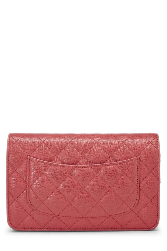 Pink Quilted Caviar Classic Wallet On Chain (WOC), , large image number 5