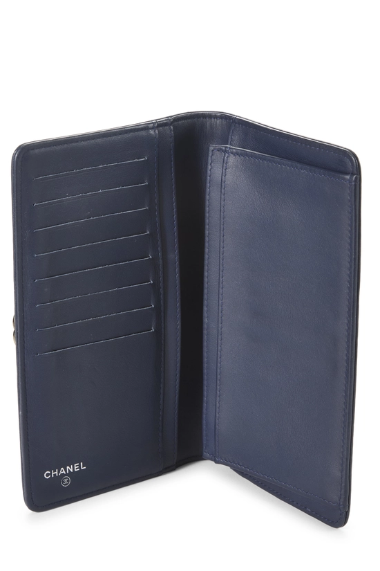 Navy Quilted Lambskin Boy Wallet, , large image number 3
