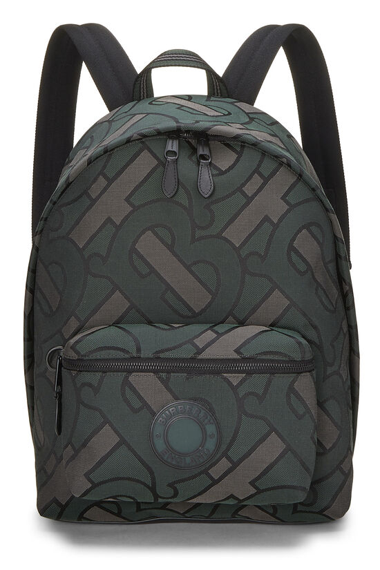 Green Jacquard Canvas Jette Backpack, , large image number 0