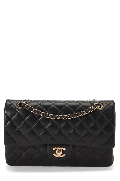 Chanel Black Quilted Lambskin Classic Double Flap Medium
