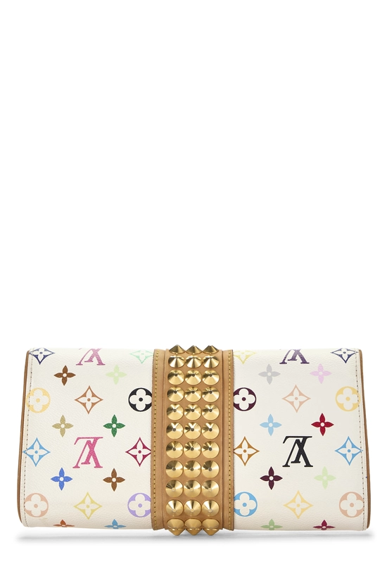 Takashi Murakami x Louis Vuitton White Monogram Multicolore Pochette Courtney, , large image number 3