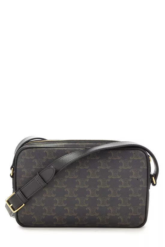 Brown Coated Canvas Triomphe Messenger Medium, , large image number 3