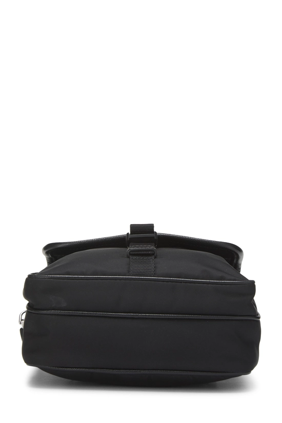 Black Nylon Logo Buckle Sling Bag, , large image number 4